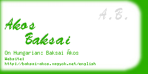 akos baksai business card